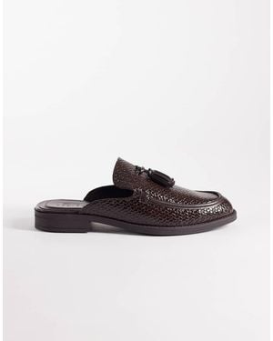 ASOS Mule Loafers With Tassel - Brown