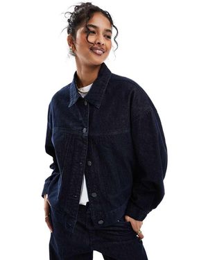 Object Denim Jack Met Gestreept Detail - Blauw