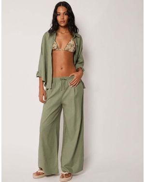 Calzedonia Palazzo Beach Trousers - Green