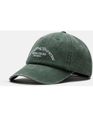 Good For Nothing Washed Cap With Embroidered Logo - Green