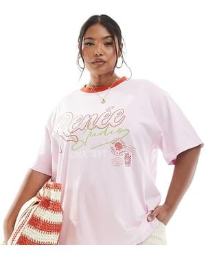 Renee Studio Plus Exclusive Logo Graphic T-Shirt - White