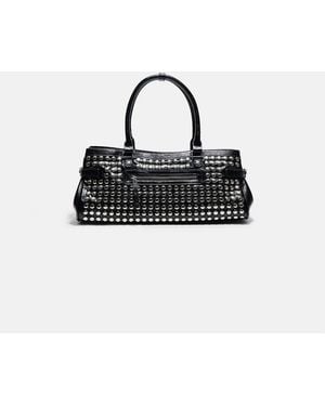 Stradivarius Studded Shoulder Bag - Black