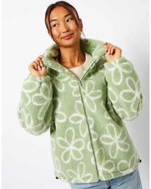 Skinnydip London London Doodle Flower Borg Fleece - Green