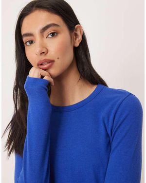 Abercrombie & Fitch Top De Estar Por Casa De Manga Larga Con Cuello Redondo De - Azul