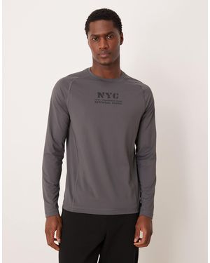 Abercrombie & Fitch Ypb Workout Long Sleeve Top - Grey