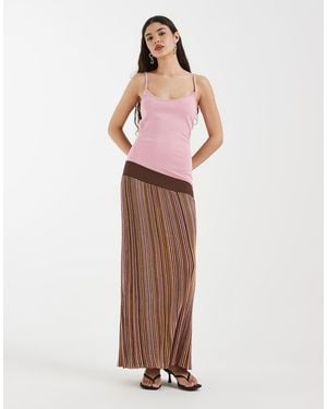 laagam Jara Asymmetric Drop Waist Midi Dress - Pink