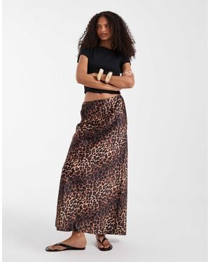 ASOS Satin Bias Maxi Skirt - Multicolor