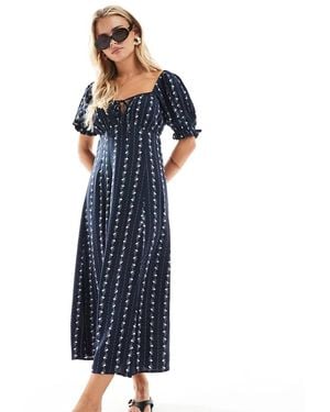 Miss Selfridge Spun Tea Dress - Blue