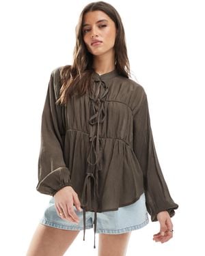 Threadbare – langärmlige bluse - Braun