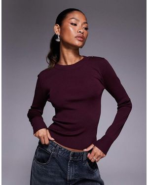 River Island Knitted Long Sleeve Top - Purple