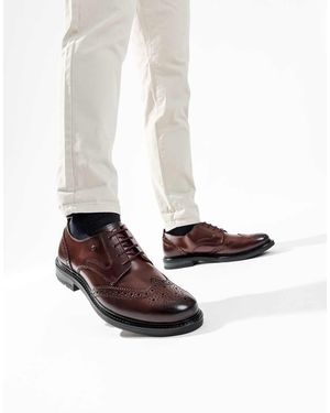 Base London Tanner Brogue Shoe - Blue