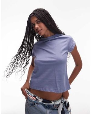& Other Stories Fitted Jersey Top With Raglan Sleeves - Blue