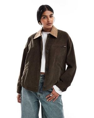 ASOS Cord Collar Barn Jacket - Brown