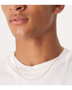 ASOS Collar De Cadena De Eslabones Ovalados De Plata De Ley De - Marrón