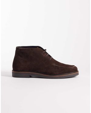 ASOS Scarpe Scamosciate E Stringate Marroni Con Punta Con Impunture - Marrone