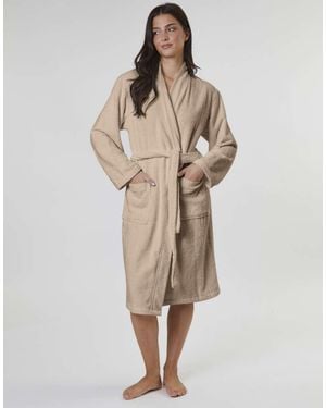 Loungeable Classic Towelling Robe - Natural