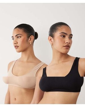 Mama.licious Mamalicious Maternity 2 Pack Soft Throw On Bralets - Black