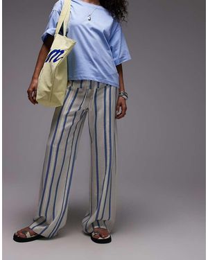 laagam Tashi Striped Flow Trousers - Blue