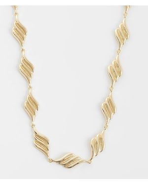 ASOS Asos Design Curve Ketting Met Gedraaide Schakels - Metallic