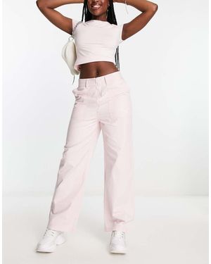 Fila Pantaloni Cargo Con Cuciture A Contrasto - Rosa