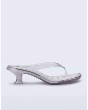 Melissa Thong Kitten Heel - White