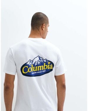Columbia Street Tech Snowy Peaks Heavyweight T-shirt - White
