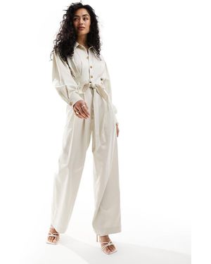 & Other Stories – langärmliger jumpsuit - Weiß