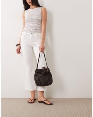 ASOS Crop Kick Flare Jean - Pink