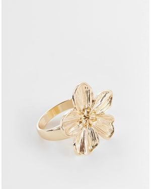 ASOS Asos design - bague avec fleur - dé - Blanc