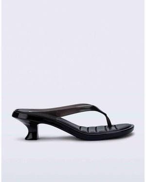 Melissa Thong Kitten Heel - Black