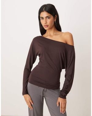 Gina Tricot Soft Slouchy Loungewear Top - Purple