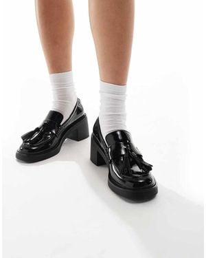 schuh Lovelyn Heeled Loafers - Black