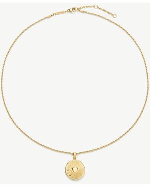 D.Louise Waterproof Heart Talisman Necklace – Tarnish-Free - Natural