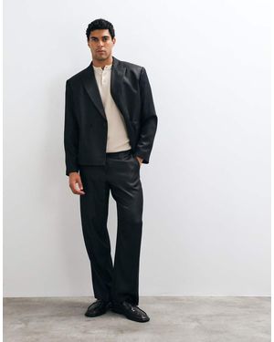 ASOS Wide Suit Trousers - Black