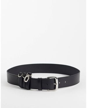 Mango – gürtel aus 100% leder - Schwarz