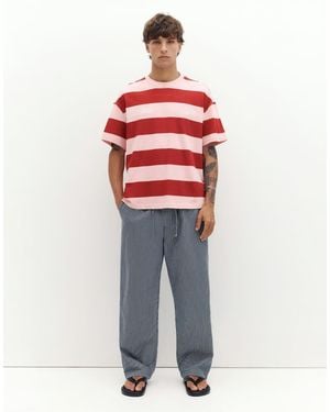Pull&Bear Denim Joggers - Red