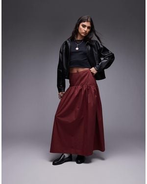 ASOS Drop Waist Maxi Skirt - Purple