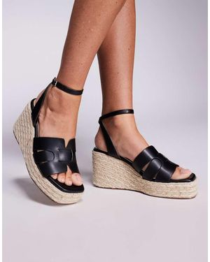SIMMI Bellamy Wedge Sandals - Black