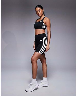 adidas Originals Adidas Training Optime 3 Stripe 3" Booty Shorts - Blue