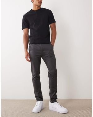 ASOS – eng geschnittene chinohose - Blau