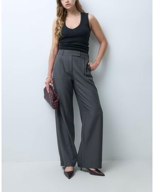 ONLY Pantalon tailleur taille haute foncé - Bleu