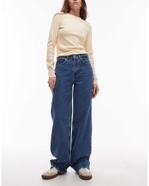 SELECTED – alice – jeans mit weitem bein - Blau