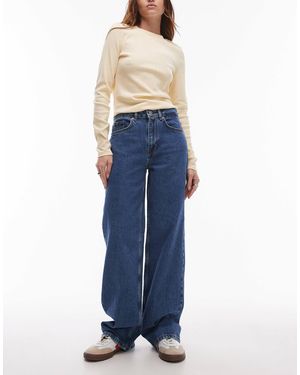 SELECTED Femme – alice – jeans mit weitem bein - Blau