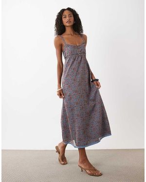 Motel Evania Chiffon Midaxi Dress - White