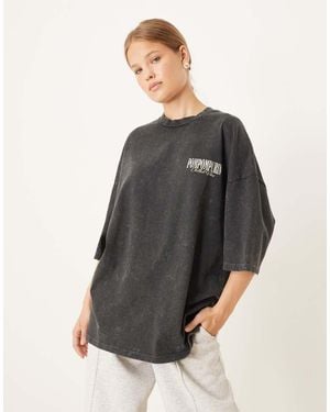 ASOS Oversized T-Shirt Met Sanrio Pompompurin-Prints - Grijs