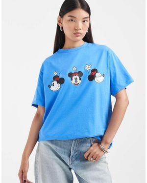 ASOS Disney Oversized T-Shirt Met Minnie-Print - Blauw