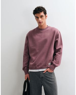 ASOS Premium Heavyweight 400Gsm Relaxed Crew Neck Sweatshirt - Purple