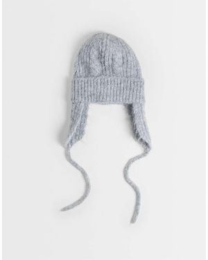 ASOS Knitted Trapper Hat - White