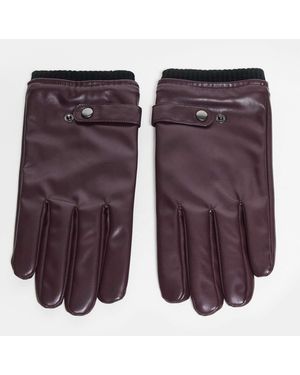 ASOS – elegante handschuhe aus kunstleder - Lila