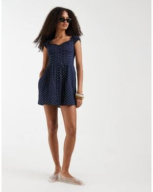Hollister Milkmaid Mini Dress - Blue